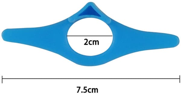 2 st ringbokmärken, blå
