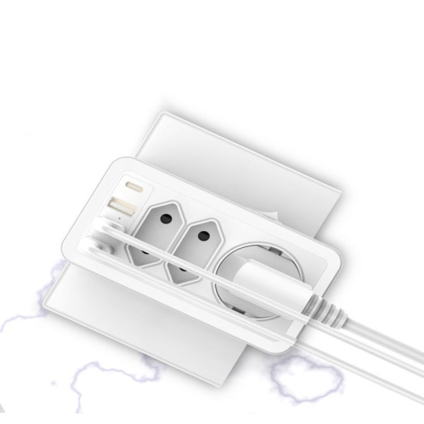 Adapter USA Tyskland stik med 3USB 1USB C, USA adapter stikkontakt med 2AC, rejseadapter type B stikkontakt adapter til Canada Thailand Mexico vægoplader