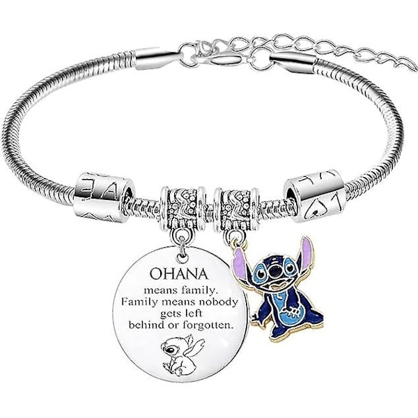 Armband Smycken Stitch Presenter Stitchälskare Presenter Ohana Betyder Familj Armband Stitch Smycken Presenter För Kvinnor Flickor Vänner Vänskap Sp...