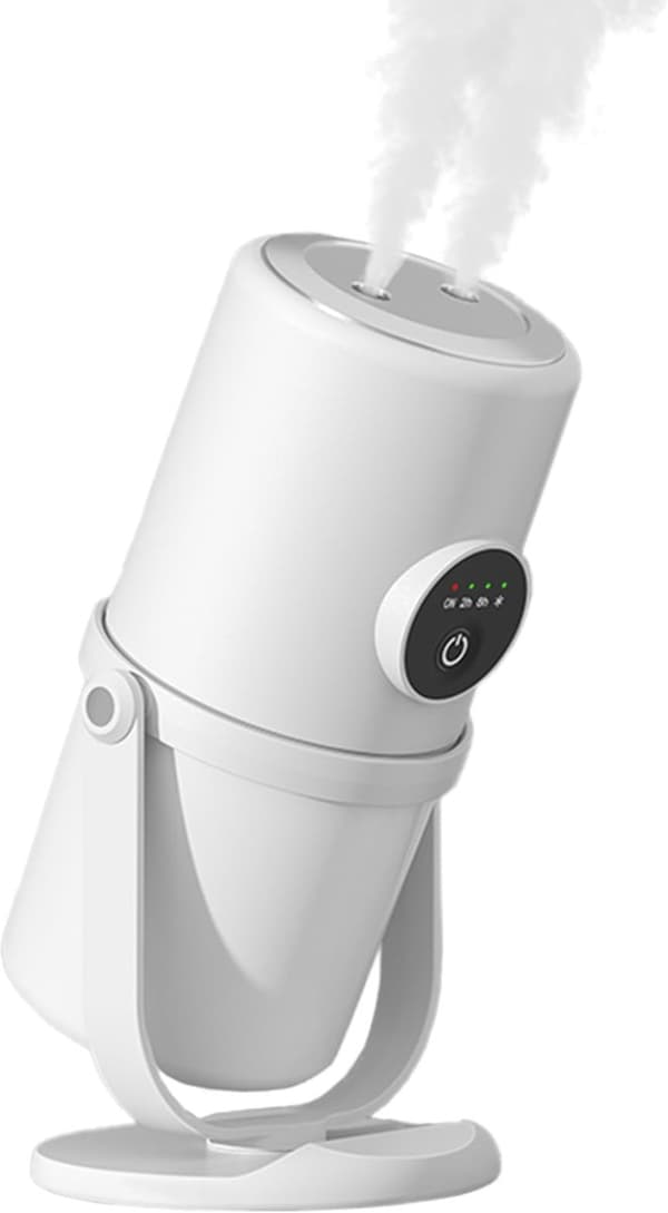 280 ml bilfukter – Aromaterapi-diffuser, stillegående, dobbelt damputtak, for rom og kontor
