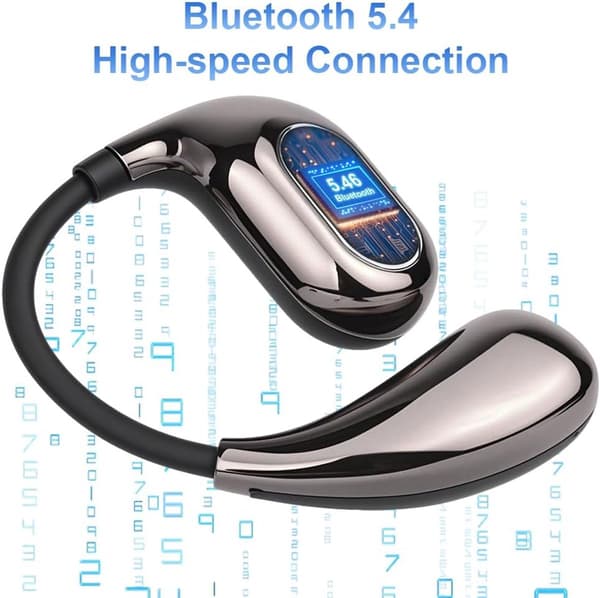 Bluetooth-översättningsheadset, Bluetooth 5.4 öppen baksida, stöder 144 språk, 25 timmars uppspelning, lämplig för resor och affärer.