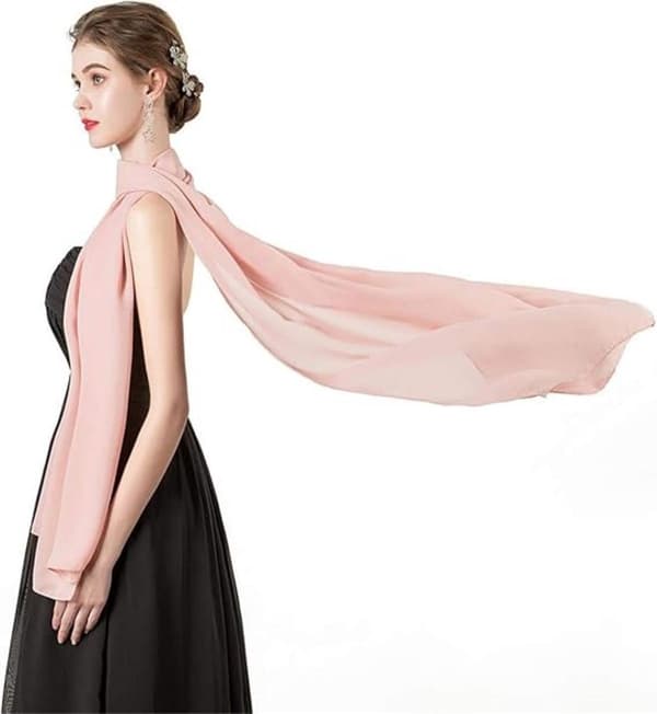 Skjerf/sjal for kvinner - 175x70cm - Rosa
