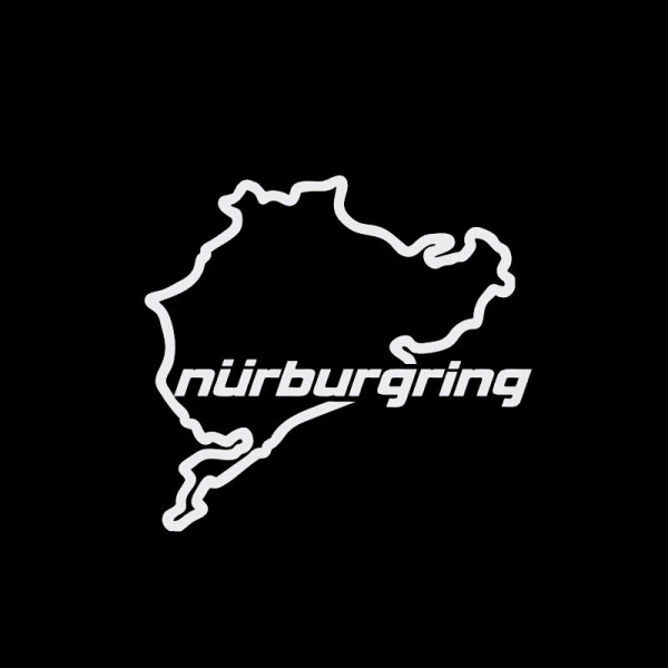 Bilstylings Racing Road Nurburgring Kreativ Mote Vindu Hvit