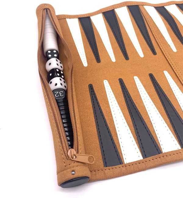 Backgammon Sæt - Foldbart - Transportabelt og Let Backgammon Sæt