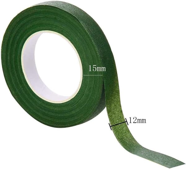 3 rullar - Blomtejp, självhäftande tejp, dekorativ tråd, 30 meter (grön)