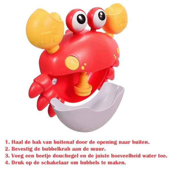 Badelegetøj, krabbe badelegetøj med musik, baby badelegetøj, badelegetøj vandlegetøj børn, gaver til drenge og piger (rød)