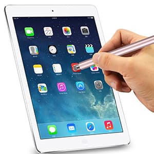 Pekstift til iPad, 2-pak, 2-i-1-disk pekstift til touchscreens, kapacitiv pekstift med magnetisk hætte, kompatibel med iPad iPhone Pro Android