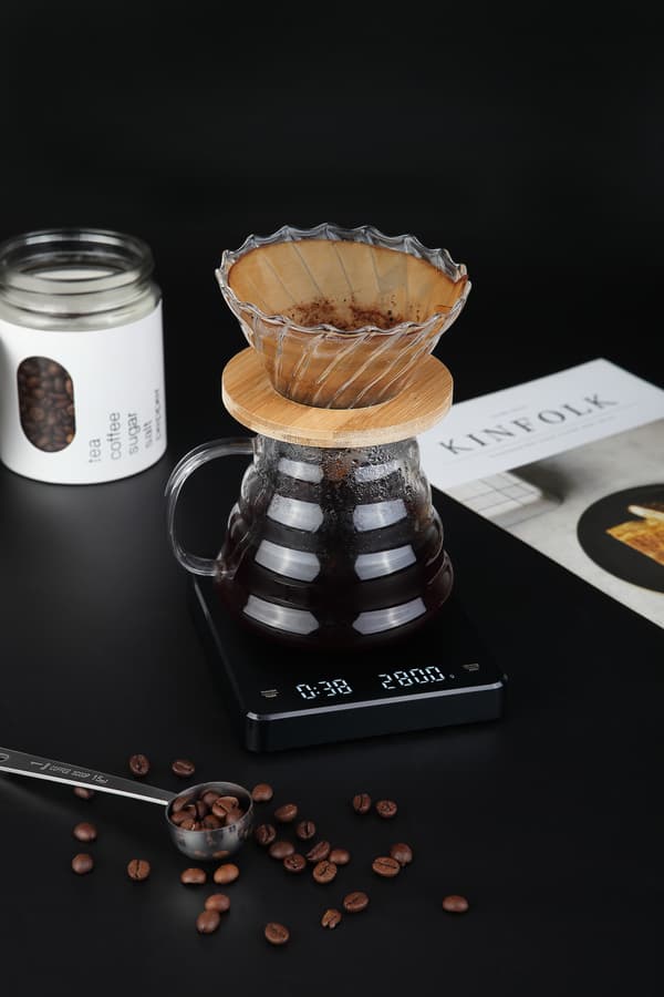 Oppladbart kaffevåg med timer 3 kg / 0,1 g