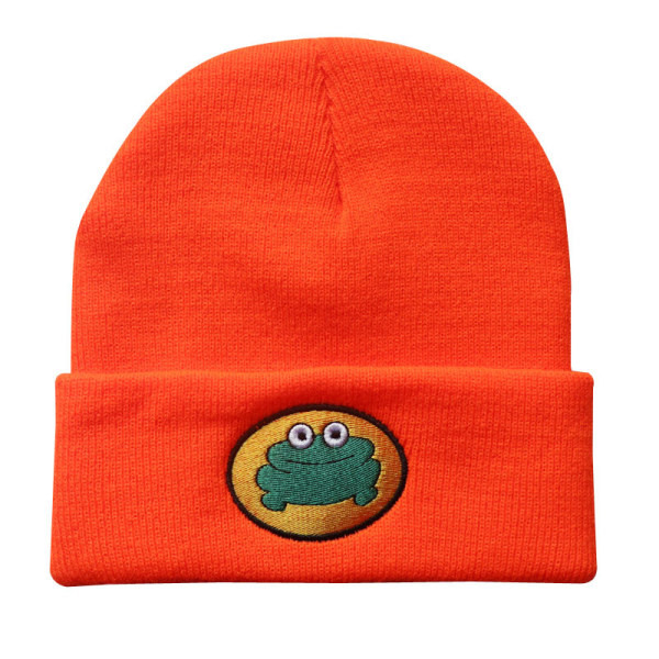 Söt tecknad TV Parappa The Rapper groda stickade mössor unisex