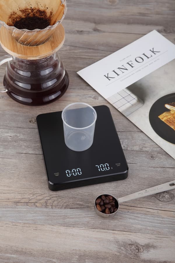 Oppladbart kaffevåg med timer 3 kg / 0,1 g