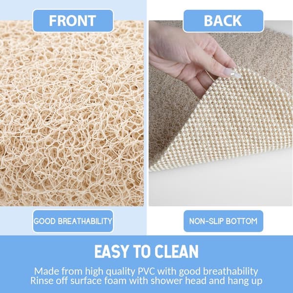 Halkfri duschmatta 40 x 60 cm - Halkfri matta - Beige