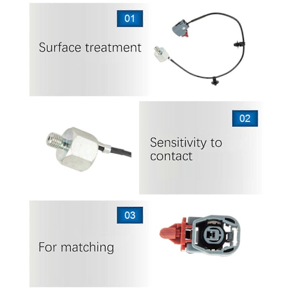 Knacksensor för bil med kabelhärva Enkel installation Automobil Knacksensor Kontakt Biltillbehör