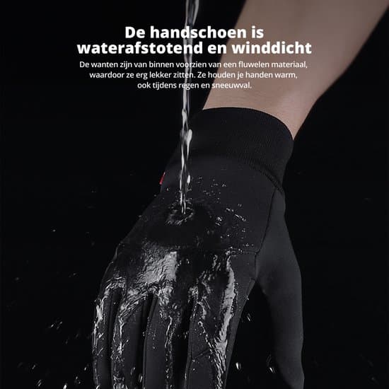 Vandtætte og vindtætte handsker Touchscreen-handsker - Sort - Herre - Størrelse XL