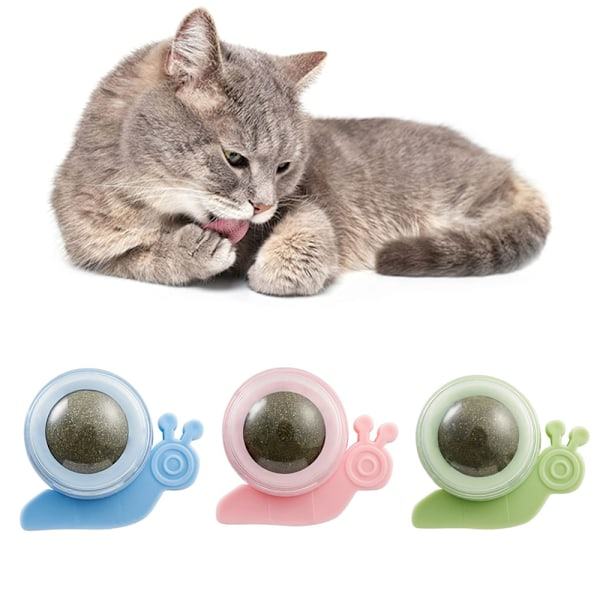 3 st kattmynta väggleksaker, 360° roterande katt slickar bollar, hälsosam kattmynta väggboll, katt tuggleksak, tandborstning katt bett leksak...