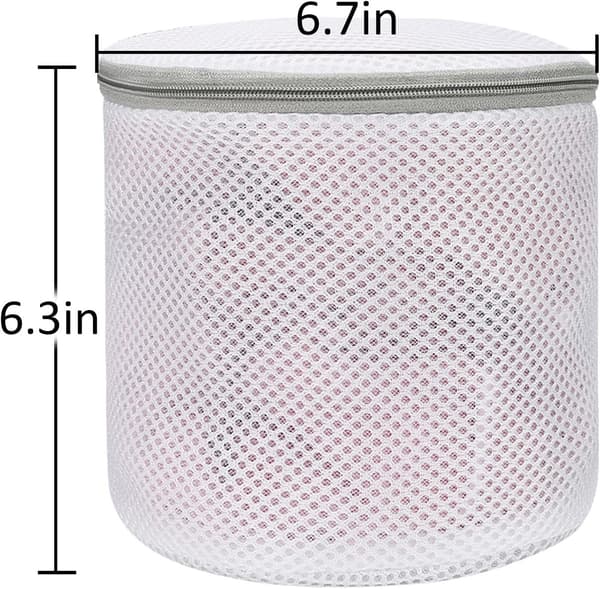 Tre-delt vaskepose til bh'er - mesh vaskepose - grå - 15*17 cm