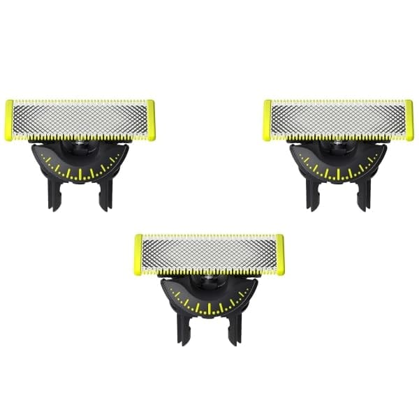 3-pakning barberblader 360 blader kompatible med Philips Oneblade erstatningsblader One Blade Pro blader Me 360° rotasjon