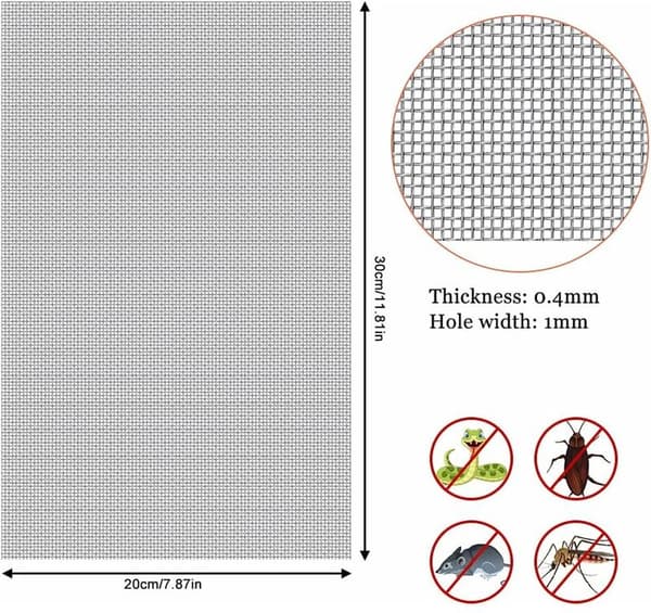 Mesh sil - fin sil - metall sil - (30X21cm) 6 stykker