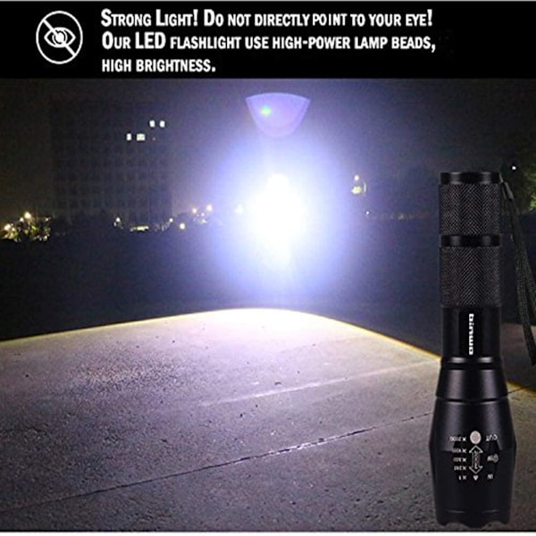 Superstærk lommelygte Vandafvisende XM-L T6 LED 3500LM