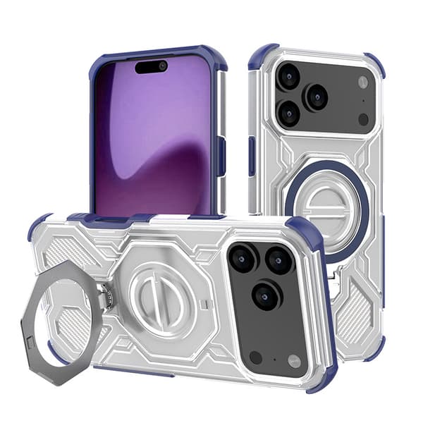 iPhone 17 Pro telefoncover, gennemsigtig blå
