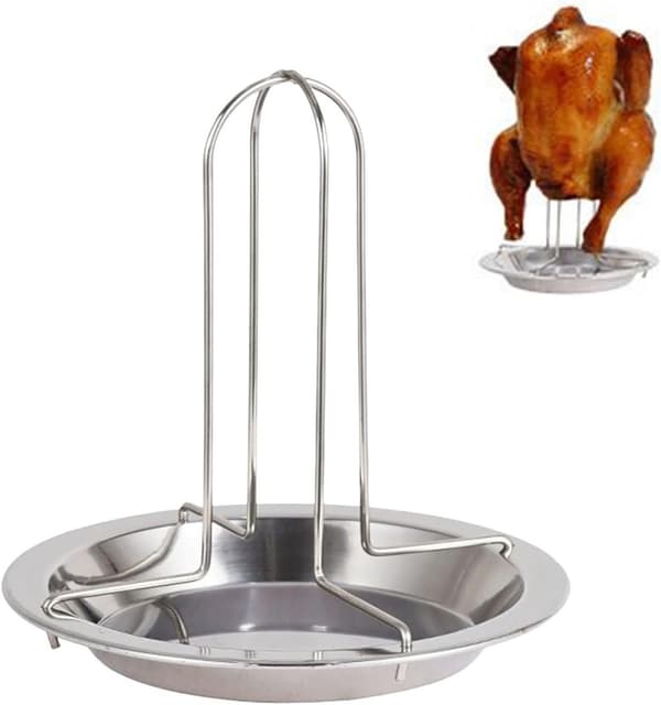 Ølboks kyllinggrillstativ - Vertikalt grillstativ - Kyllinggrillstativ - Rustfritt stål