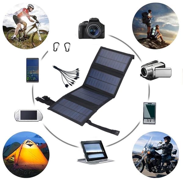 20W USB 5V Solcellepanel - med USB-lader