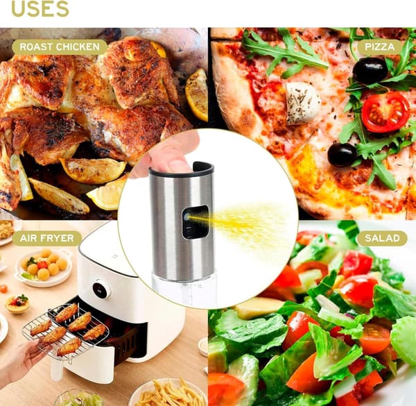 Oliediffuser - Køkkendiffuser - Rustfrit stål - 100 ml, drypfri dispenser (grøn)