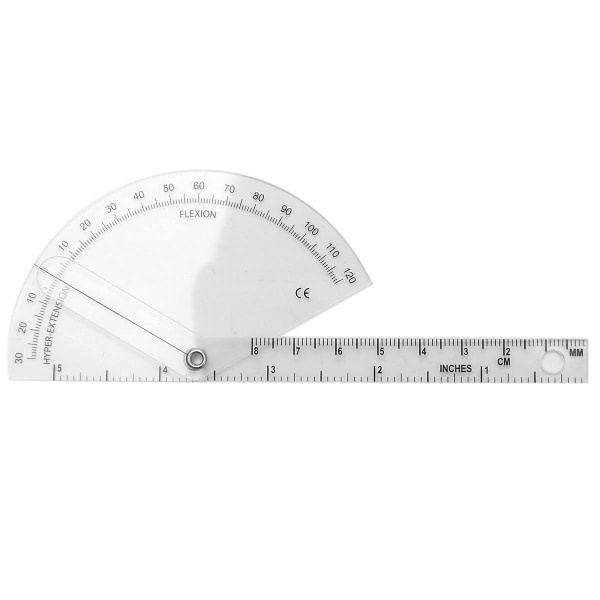 6 stk. ryggradslinjal rygfingergoniometer vinkelmåler multi-linjal 180/ måleværktøj ([HK])