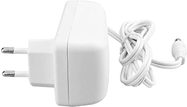 12V 2A oplader med 5.5x2.5mm DC-stik - hvid
