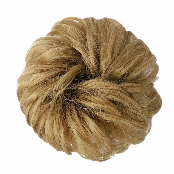 1 stk. Messy Bun Hårextension Scrunchie Krøllet Bølget Messy Syntetisk Chignon til Kvinder Stylet Hår Jordbær Blond & Bleach Strawberry Blonde & Bleach