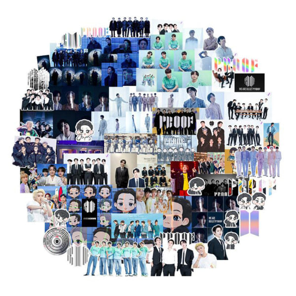 100 st/set Kpop BTS Proof och Festa Klistermärken