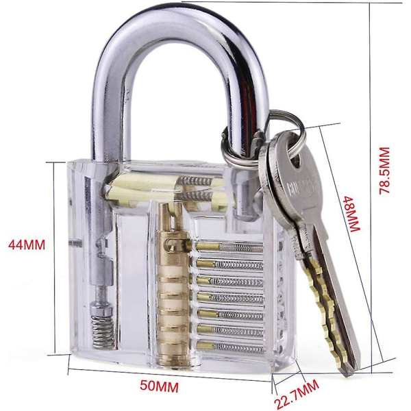 Läpinäkyvä Lukko Harjoittelu Lukko 50mm Sisäinen Ammattimainen Leikkaus Harjoittelu Näkymä Crday Lahja