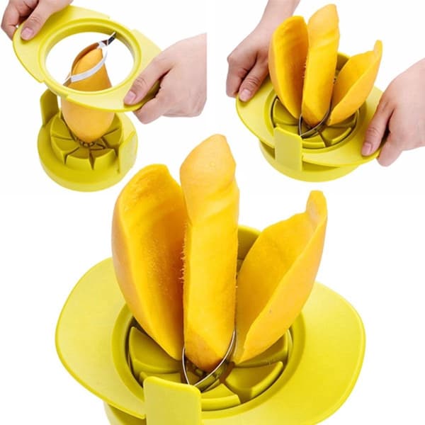 Multifunksjonell fruktskjærer og kjernefjerner; verktøy for å kutte epler, tomater, egg, etc.