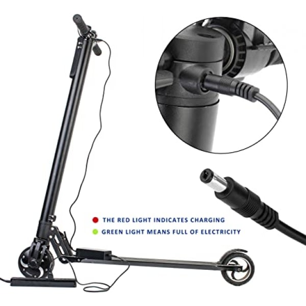 Strømforsyning til Elcykel Lithium Batteri Oplader med DC Port Inline Connector til 36V Batteri 42V 2A Oplader Diameter 5.5mm 2.1mm