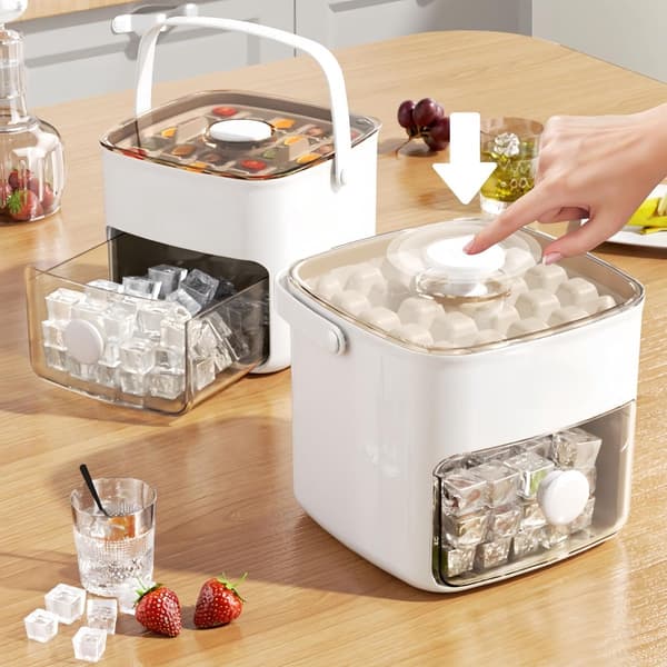 Isbitsmaskin med hållare - Isbricka Set - Dryckeskylning - Hög Kapacitet 120 Stycken