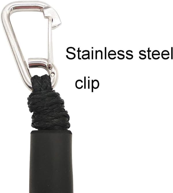 1,2 meter elastisk förtöjningslina (2-pack, blå), med spänne, lämplig för motorbåtar och kajaker.