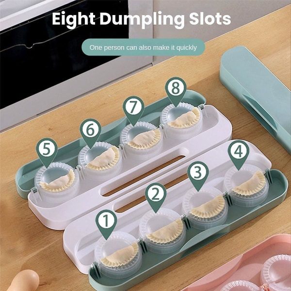 Ny 8-i-1 Dumplingmaskin Lat Spesialverktøy for å lage Dumplings Manuell Dumplingmaskin Formsett