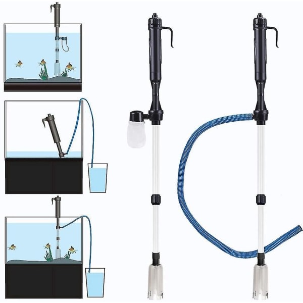 Elektrisk støvsuger akvarium grusrenser, akvarium vandskift