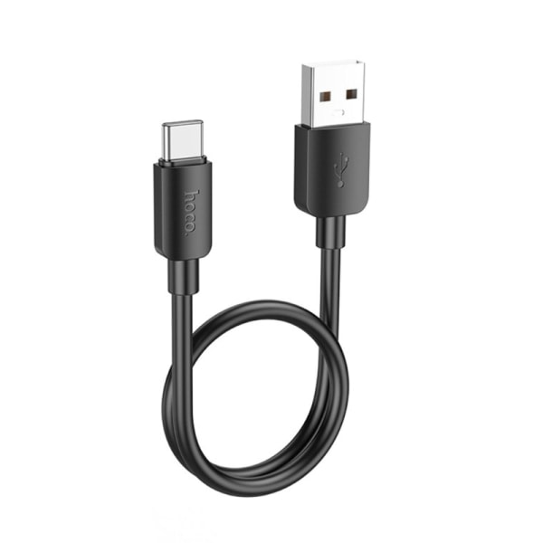 Kort USB Type C datakabel USB A til USB C 5A rask ladeledning 25cm 27W 480Mbps Svart