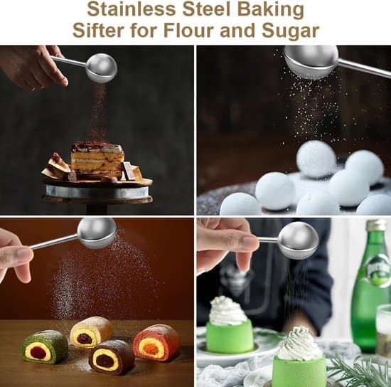 ING 2-i-1 Filter i Rustfrit Stål - Finmasket Tefilter & Bagepulverdispenser - Ét Stykke