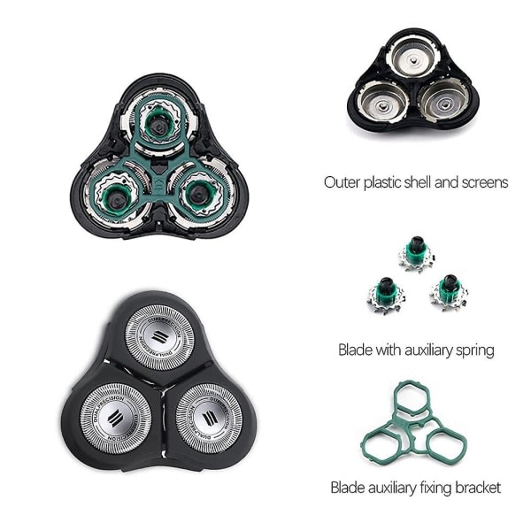 2-pack Rq11 ersättningshuvuden för Philips Sensotouch 2d-rakhyvlar