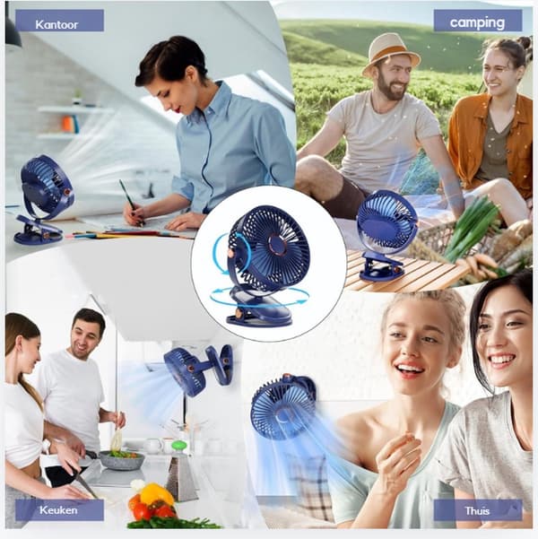 Bordventilator - Gulvventilator - Justerbar vindhastighed - Oscillationsfunktion - Bordventilator - USB-interface