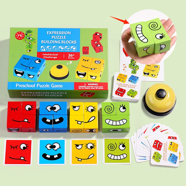 Ansigtsforvandlende Rubiks Kub Logiske Øvelser - Perfekt oversized face changer
