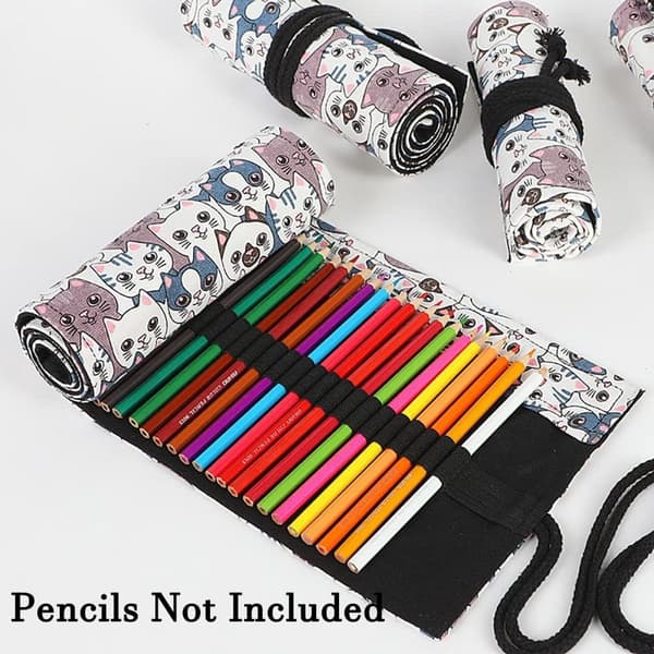 Farget rulleskissemappe - Bærbar penn- og blyantmappe