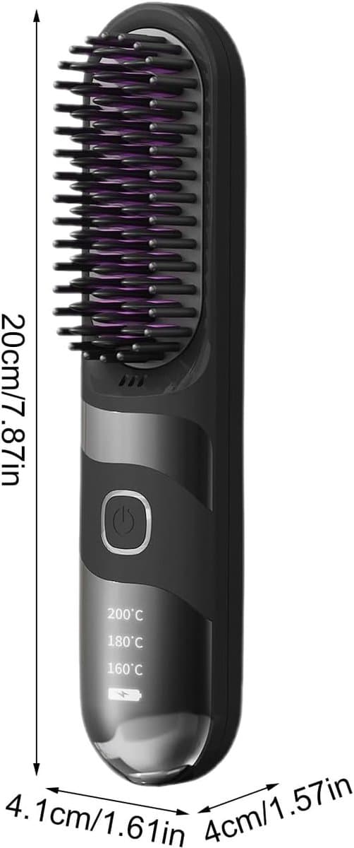 Sladdlös Stylingborste - Hårkrullningsborste - Snabb Hårstyling - Brandsäker Jonisk Teknik - 23.5 cm Längd
