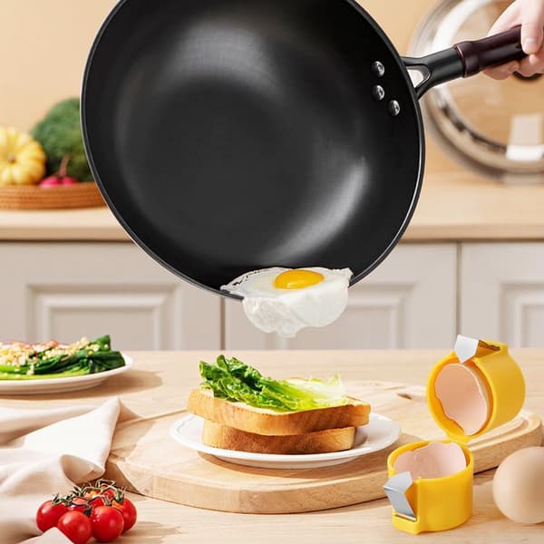 Eggeskallkutter 3 Deler Eggeskiver Rustfritt Stål Eggeskallåpner Egg Decapitator Egg Topper Egg Decapper Eggeskive Eggeskallsplitter Eggåpner