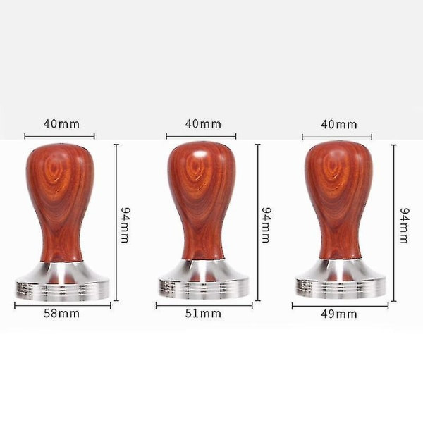 49,7 mm kaffepress V4 - Fjäderpress - Barista-tillbehör - Espressopress med dyna för Rok espressomaskiner - Platt botten[HK]