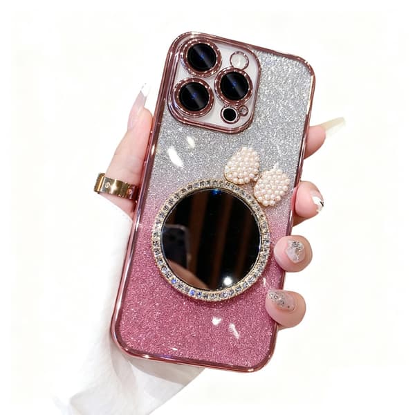 iPhone 16 Pro telefoncover, gradientfarve, rosaguld