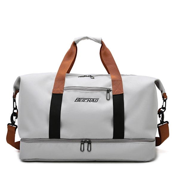 Stor duffelbag, lett treningsbag for reiser Grey
