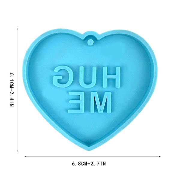 Hjerteformet silikonform for smykker og nøkkelringer til Valentinsdag