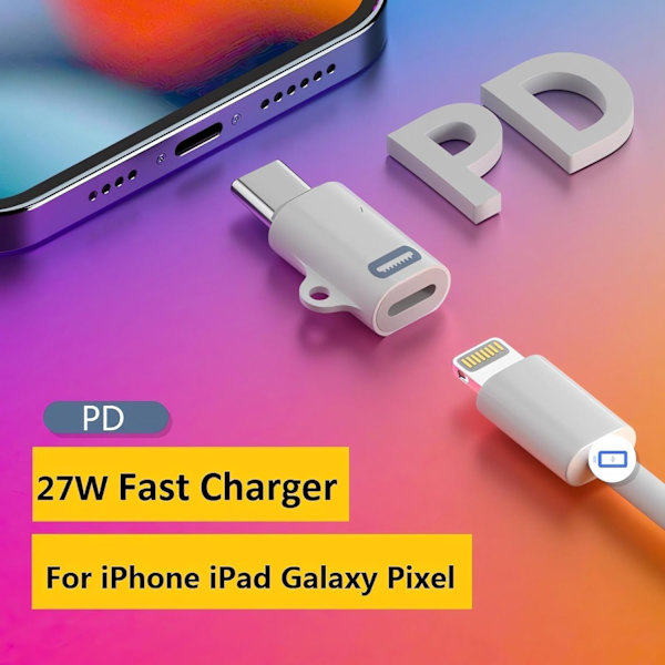 Lightning til USB-C-adapter til f.eks. iPhone 15 Second generation